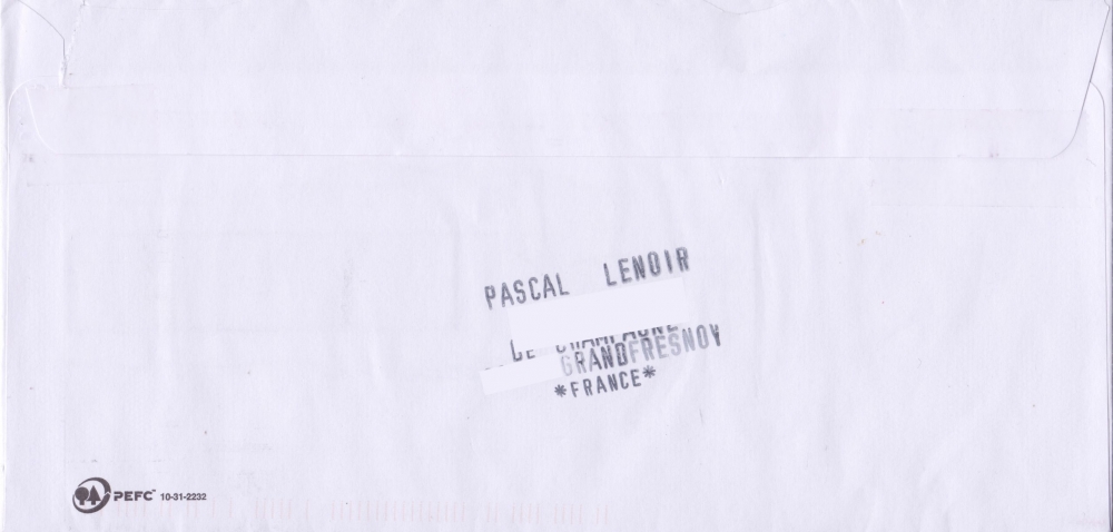 Pascal Lenoir [Envelope] [Back]